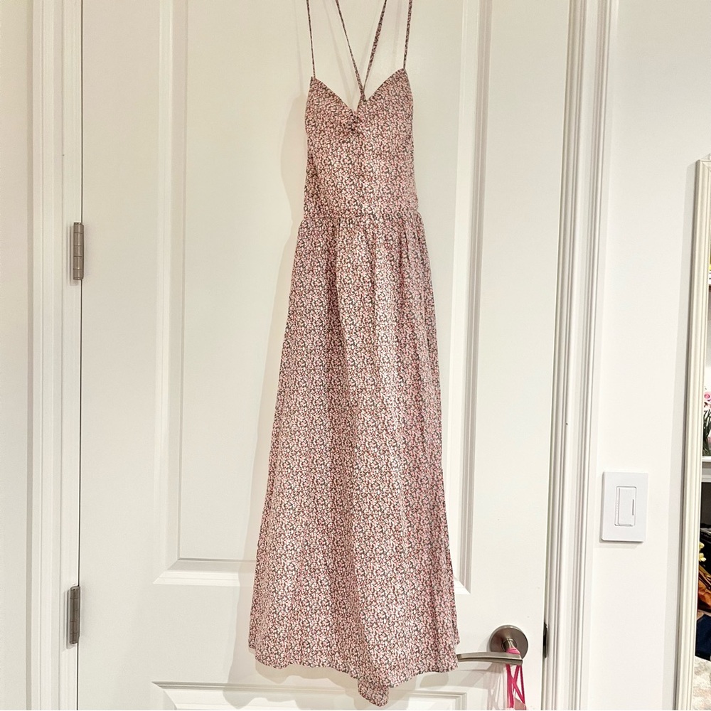 Strappy Lace Up Back Midi Dress